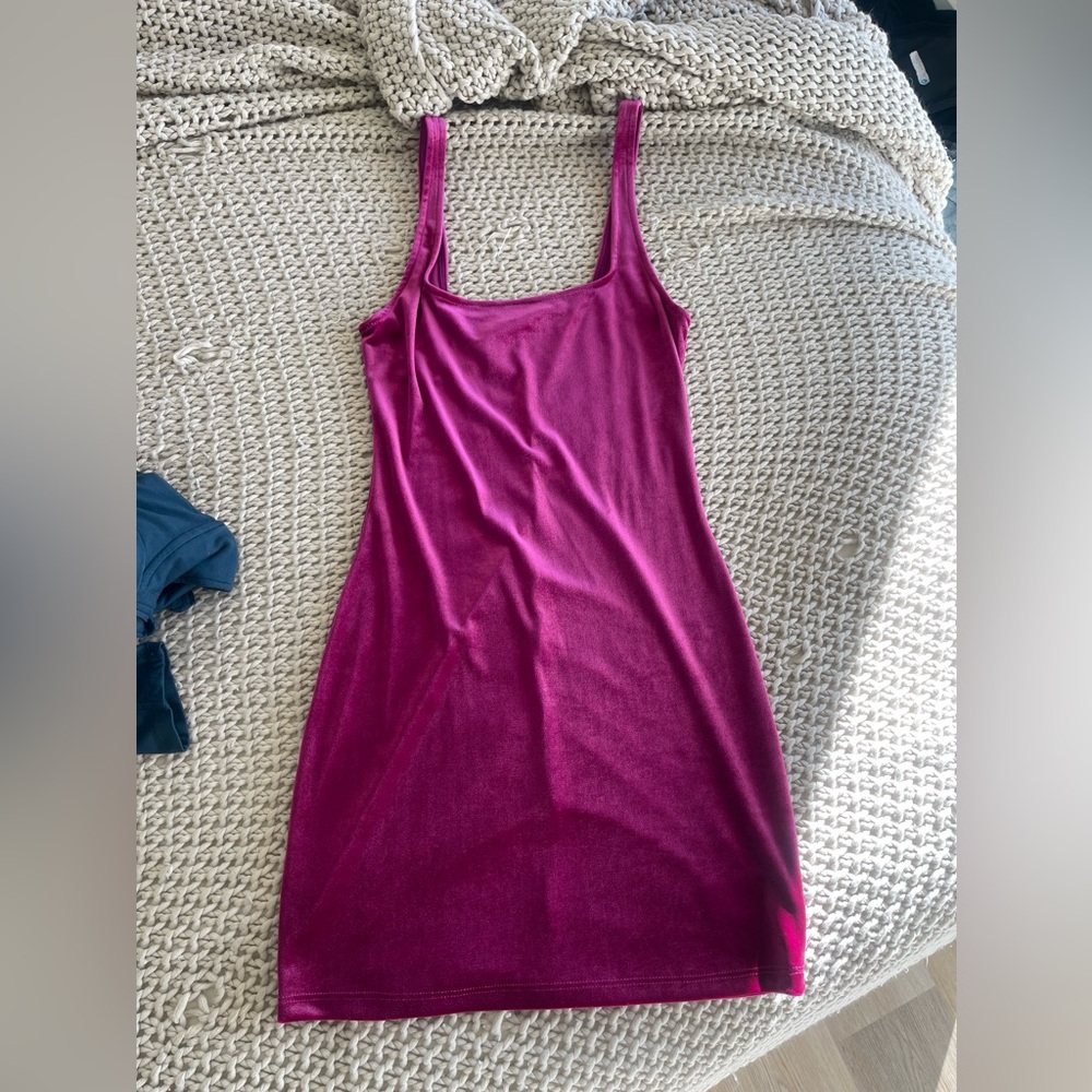 Urban Outfitters Velvet Pink Dress